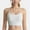 White, variant on Women's Longline Sports Bra with Spaghetti Straps and Scoop Neck for Light Support Yoga and Lounge - Small, Black