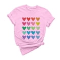 thumbnail image 4 of Diufon Hauts de la Saint-Valentin pour Femmes Décontracté Manches Courtes Col Rond Chandail Chemise Imprimé Graphique Mignon Tendance, 4 of 5