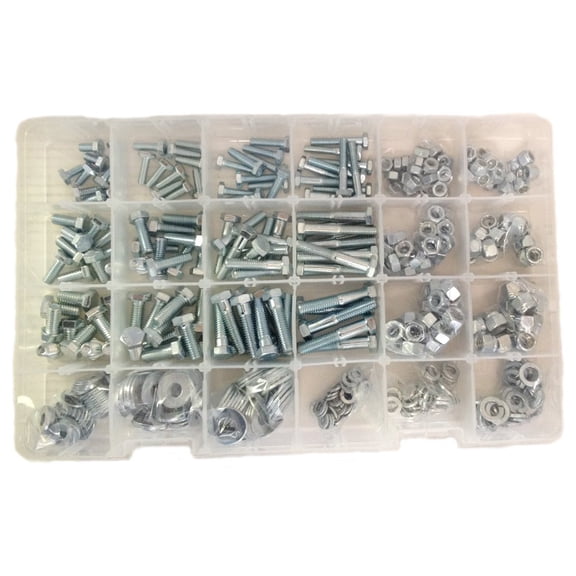 Bolt Junction Grade 5 Master Hex Head Bolt Assortment Kit (175 Pieces) with Free Nut Bolt Size Gauge