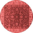 thumbnail image 1 of Ahgly Company Indoor Round Oriental Red Industrial Area Rugs, 4' Round, 1 of 4