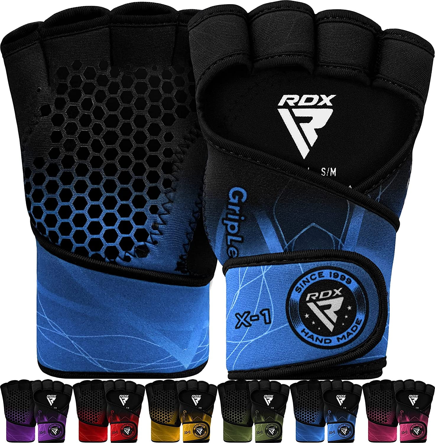 RDX Power Lifting Gloves Training Weight Lifting Gym Fitness Bodybuilding Strap 