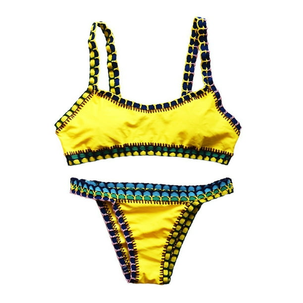 WILLBEST Traje de Baño de Manga Larga Para Mujer, Conjunto de Tankini Para Playa, Traje de Baño de Punto, Traje de Baño Separado de Verano Con Sombrero A Juego, Traje de Baño Informal