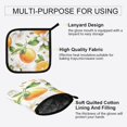 thumbnail image 3 of Yayeee Oven Mitts and Pot Holder Set of 2 Heat Resistant Kitchen Gloves Baking Hot Pad, Floral Watercolor Oranges, 3 of 5