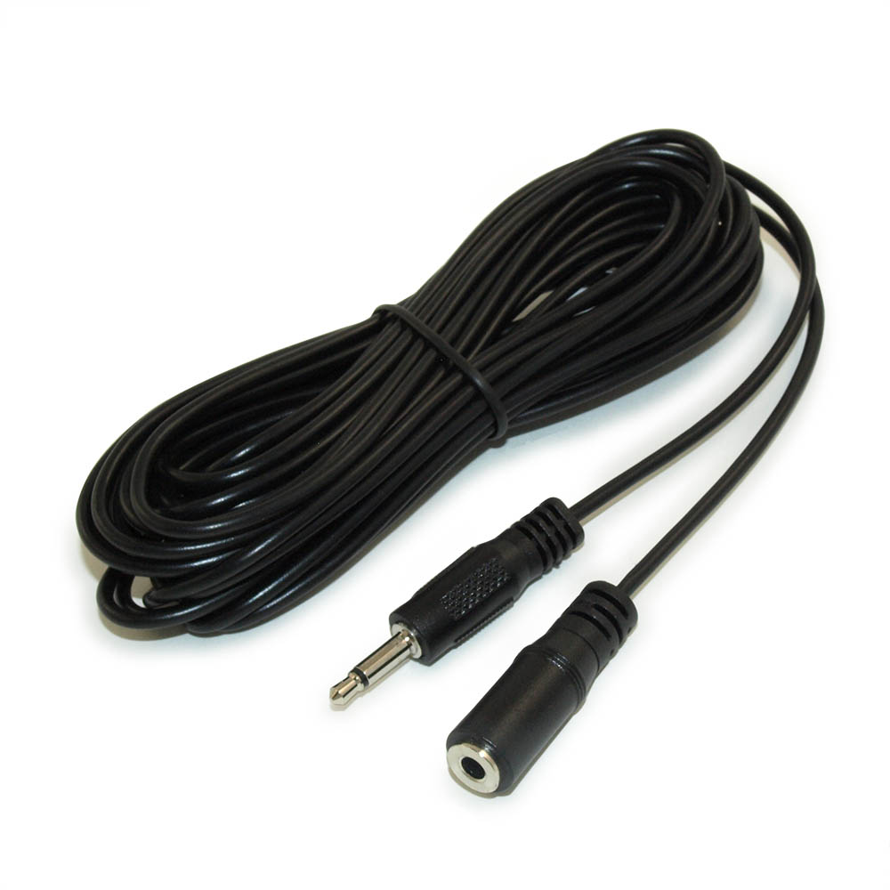 20ft 3.5mm MONO TS (2 conductor) Male to Female Audio EXTENSION Cable
