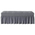 thumbnail image 4 of Long Bench Cover Bench Seat Furniture Protector for Living Room Hotel Decor Gray, 4 of 9