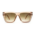 thumbnail image 1 of Womens Mod Square Large Cat Eye Beveled Plastic Sunglasses Peach Brown, 1 of 4