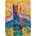 thumbnail image 2 of Paul Signac 14x18 Gold Ornate Wood Frame and Double Matted Museum Art Print Titled - Sunset (The Range), 2 of 4