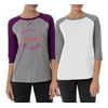 Athletic Works Womens Core Active Baseball T-Shirt 2 Pack Value Bundle