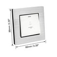 thumbnail image 2 of Interruptor de timbre de botón pulsador montado en la pared de Unique Bargains, botón blanco reiniciable, panel de aluminio AC 250V 16A 86mmx86mm, 2 of 4