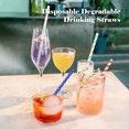 thumbnail image 2 of 100 Uds. Pajitas degradables para beber, pajitas desechables multicolores para cumpleaños, Baby Show Abanopi Pajitas desechables, 2 of 7