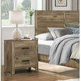 thumbnail image 6 of Nmkwnr 2 Drawers Nightstand with Handle, Beside Table for Bedroom, Living Room, Brown, 6 of 9