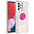 thumbnail image 2 of Funda para Samsung Galaxy A13 4G con Brillo Líquido Flotante, Purpurina, Parachoques y Anillo Giratorio Soporte, 2 of 5