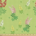 thumbnail image 1 of Floral Fabric by the Yard, Soft Colorful Springtime Lupine Flower Twigs Branches Leaves Composition, Decorative Upholstery Fabric for Chairs & Home Accents, Apple Green Multicolor by Ambesonne, 1 of 5
