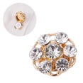 thumbnail image 5 of ZenCart 1/6Pcs Women Button Covers Shiny Rhinestone Cufflinks Snap-on Removable Button Clips Shirt Dress Accessories, 5 of 8