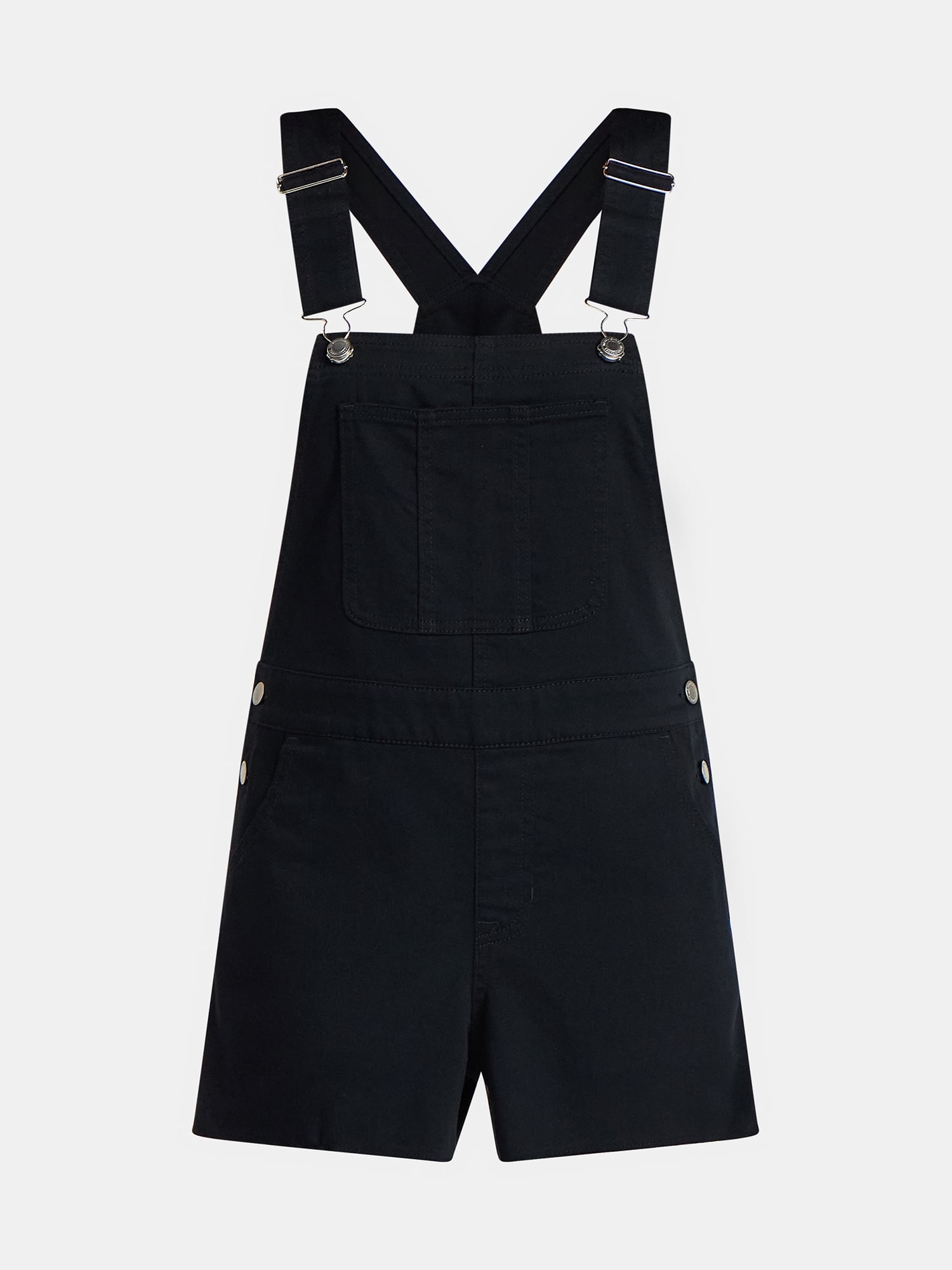 No Boundaries Game Day Raw Hem Shortalls, 3" Inseam, Women's