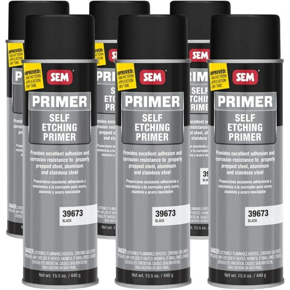 Black Self Etching Primer 15.5 oz. (6/Pack)