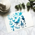 thumbnail image 5 of Ocean Theme Metal Stencils 6 Inch Square Scrapbooking Drawing Stencils Stainless Steel Sea Animals Pattern Painting Stencils, 5 of 9