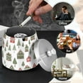 thumbnail image 4 of Yayeee Ashtray with Lid for Cigarette Smokeless Stainless Steel Home Ash Holder, Green Christmas House, 4 of 7