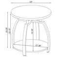 thumbnail image 5 of Dacre Round Engineered Wood Top Side End Table Dark Charcoal, 5 of 5