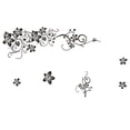 thumbnail image 2 of Juego de pegatinas de pared Sincero flores y mariposas negras 3 piezas, 2 of 10