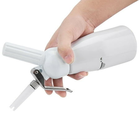 Whipped Cream Dispenser DIY Tool, 250Ml Portable Aluminum Whipped Cream Butter Dispenser Whipper Foam Maker for Coffee Cake Dessert [White]