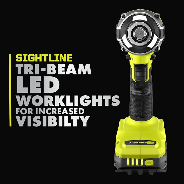 RYOBI ONE+ HP 18V Brushless Cordless Compact 1/2 4 Mode Impact Wrench  PSBIW25B (Tool Only) 