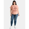 thumbnail image 4 of Terra & Sky Women's Plus Size Lost My Heart Graphic Tee, Sizes 0X-5X, 4 of 5