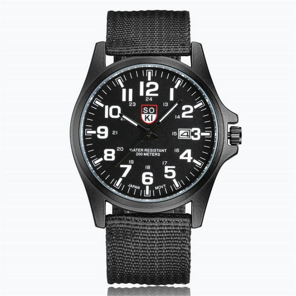 PVCS Couple Fashion Nylon strap Analog Quartz Round Wrist Watch Watches