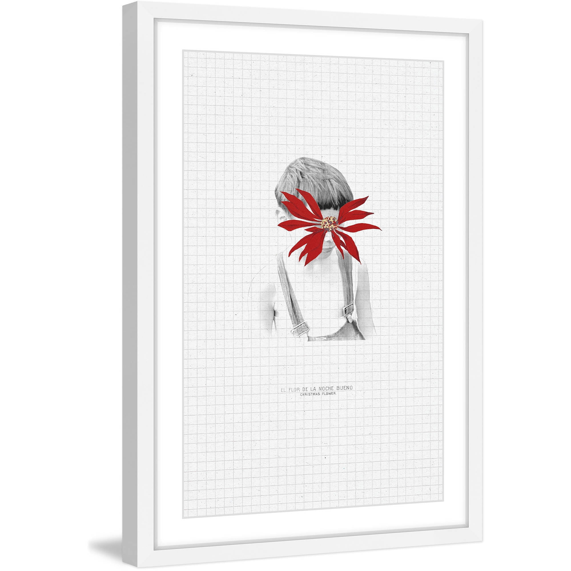 "Flor De La Noche Bueno II" Framed Painting Print