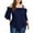 Navy, variant on 2026 ! asdoklhq Womens Plus Size Tops，Women Casual Plus Size Asymmetric Cold Shoulder Top T-shirt Bow Blouse