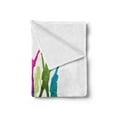 thumbnail image 2 of Youth Soft Flannel Fleece Blanket, Dancing Teenagers People Dancing and Jumping Vibrant Silhouettes Floral Border Detail, Cozy Plush for Indoor and Outdoor Use, 60" x 80", Multicolor, by Ambesonne, 2 of 5