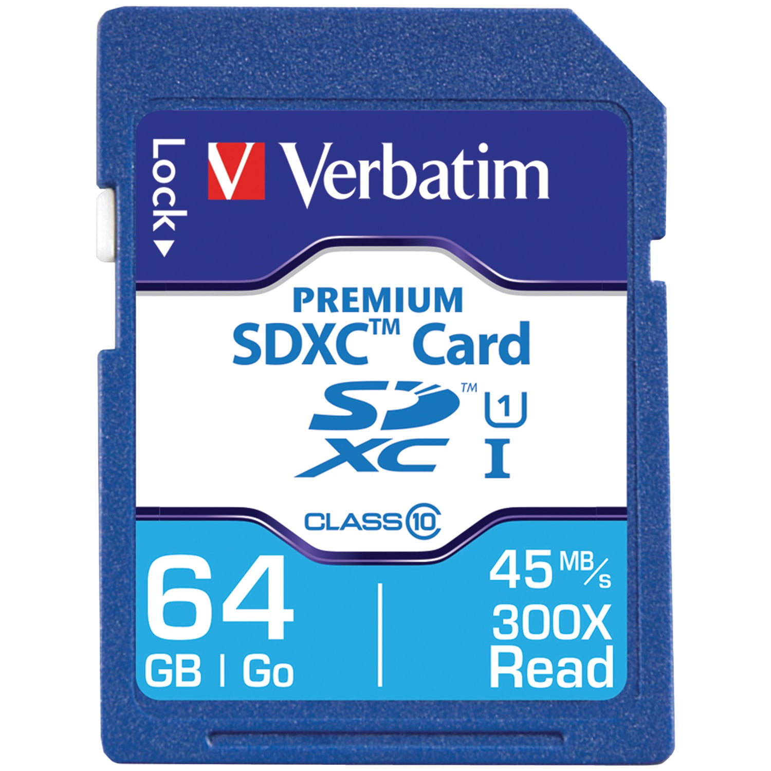 Verbatim 64-GB Class 10 UHS-1 V10 U1 Premium SDXC Memory Card