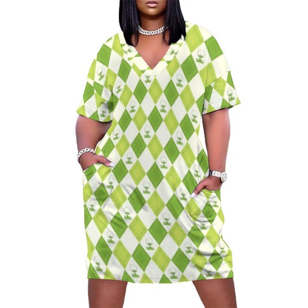 Vestido holgado con bolsillo para mujer traje de ceremonia con patrón de Golf 10 unidades