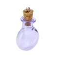 thumbnail image 3 of Kesenlong mini bottle 10pc Glass Cork Bottles Round Flat Vial Wishing Bottle DIY Pendants (Purple), 3 of 5