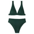 thumbnail image 6 of Sngxgn Bikini Set for Women Two Piece Swimsuits V Neck Tie Spaghetti Straps(AG,L), 6 of 6