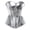 Silver, variant on Corset Top Bustier Faux Leather Front Zipper Burlesque Womens Plus Size Silver 2XL