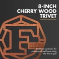 thumbnail image 2 of FINEX 8" Wood Trivet - Protects Tables & Counters - Cherry Wood Material - Made in the USA - Trivet for Kitchen Pots & Cast Iron, 2 of 7