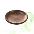 thumbnail image 6 of KALLORY Japanese Style Brown Round Wooden Plate For Tableware And Dining Use, 6 of 7