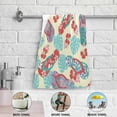 thumbnail image 4 of Summer Flip Flops Hand Towels 2 PCS, Tropical Flower Hibiscus Kitchen Towel Ultra Soft and Highly Absorbent,Decorative Fingertip Face Towel for Bathroom Hotel, 28.3"x14.4", 4 of 4