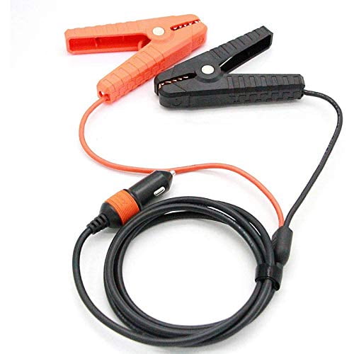 Jackery PowerCable 12V Automobile Lead-Acid Battery Charging Cable, Cigarette Lighter Plug to Alligator Battery Clamps for Car Battery, Compatible with Solar Generator Explorer 1000/500/300/