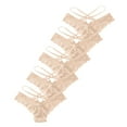 thumbnail image 2 of HUPOM Underwear Women Ladies Underwear Medium waist Elastic Waist Solid Thong Beige XL, 2 of 5