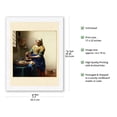 thumbnail image 2 of The Milkmaid (The Kitchenmaid) - From an Original Color Painting by Johannes Vermeer c.1658 - Japanese Unryu Rice Paper Art Print (Unframed) 17 x 22 in, 2 of 4