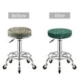 thumbnail image 5 of Bingfone Green Christmas Padded Round Bar Stool Cover Cushion with Elastic Fabric Round Chair Seat - Green Christmas, 5 of 7