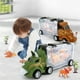 thumbnail image 3 of Bearachild Juego de transportador de 9 piezas, transportador de dinosaurios, tamaño compacto, entretenimiento interesante, suministros educativos Almacenamiento y organización del hogar Rinoceronte, 3 of 6