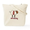 thumbnail image 2 of CafePress - I Love Knitting Tote Bag - Unisex Canvas Tote Bag, Beige, 1-Piece, 2 of 9