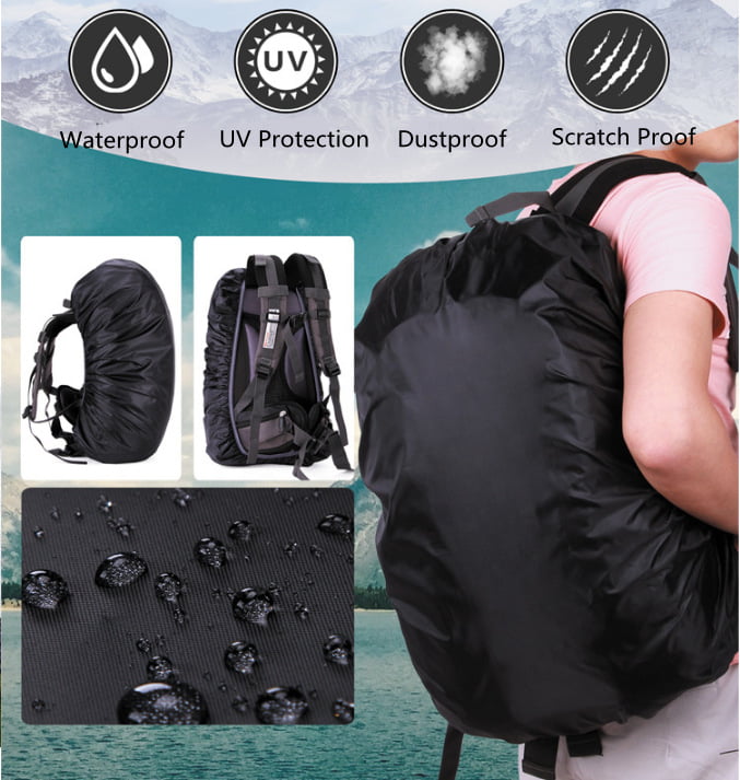 1 Waterproof Backpack Cover Rucksack Rainproof Outdoor Camping Hiking Protector 