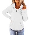 thumbnail image 2 of Dyegold Half Zip Fleece Pullover Women Teen Girls Casual Comfy Hoodies Mama Crewneck Sweatshirt Black Sweatshirt Women Work Office Sport Holiday ​Halloween ​Oversized Hoodie For Women ​Free Shipping, 2 of 7