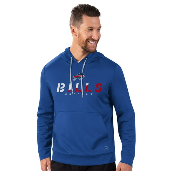 Men's-MSX by Michael Strahan Royal Buffalo Bills Performance Pullover Hoodie