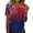 Dark Blue, variant on 250 Anniversary Usa Shirt Women Stars Striped American Flag Print V Neck Henley Tops Patriotic 4th Of July T-Shirt
