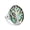Multicolor, variant on Womens Rainbow White Abalone Family Tree of Life Statement Ring Sterling Silver